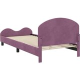  Otroški posteljni okvir z vznožjem Vijolična 90 x 190 cm Žamet, (5000104528) | Shoptok.si