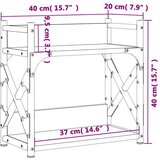  Stojalo za tiskalnik rjavi hrast 40x20x40 cm inženirski les, (22137124) | Shoptok.si