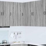 vidaXL Stenska kuhinjska omarica s polico Siva Sonoma 57 x 57 x 100 cm | Shoptok.si