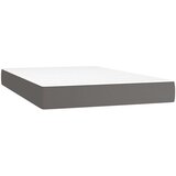  Krevet s oprugama i madracem sivi 120x200 cm od umjetne kože | shoptok.hr