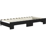 Dnevni krevet na razvlačenje s ladicama crni 100x200 cm tkanina | shoptok.hr
