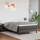 The Living Store Posteljni okvir siv 120x200 cm umetno usnje - Box Spring Posteljni Okvir, (21517213) Cene