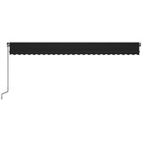 Tenda na ručno uvlačenje s LED svjetlima 600x350 cm antracit | Eponuda.com