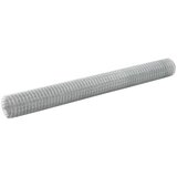 vidaXL Zicna mreza za ograjo pocinkano jeklo 25x1,5 m srebrn | Shoptok.si
