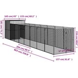  Kućica za pse s igralištem svjetlosiva 165x863x181 cm čelična | shoptok.hr