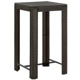 vidaXL Vrtna barska miza rjava 60,5x60,5x110,5 cm poli ratan Cene