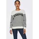 Only Sweater majica 'ONLALLIE' crna / bijela | shoptok.hr
