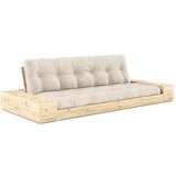 Karup Design Siva/bež lanena raztegljiva sedežna garnitura 244 cm Base – Cene