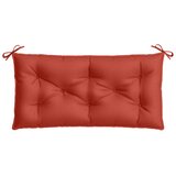  Jastuk za vrtnu klupu prošarano crvena 100x50x7 cm od tkanine | shoptok.hr