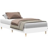 vidaXL posteljni okvir brez ležišča Bela 75x190 cm Inženirski les | Shoptok.si