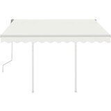  Ročno zložljiva tenda s stebrički 3x2,5 m krem, (20728756) | Shoptok.si