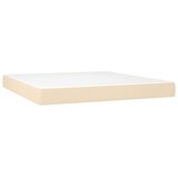  Box spring postelja z vzmetnico krem 180x200 cm blago | Shoptok.si
