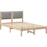  Krevetni okvir s tapiciranim uzglavljem Svijetlo siva Smeđa 120 x 200 cm | shoptok.hr