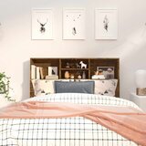  Uzglavlje s ormarićem boja dimljenog hrasta 120x19x103,5 cm | shoptok.hr