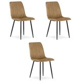 Lava stolica - smeđi baršun / crne noge x 3 | shoptok.hr