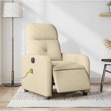 Maison Chic Električni masažni stol - Relax naslanjač krem blago, (22042523) | Shoptok.si