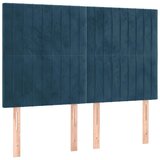 Krevet s oprugama i madracem tamnoplavi 140x190 cm baršunasti | shoptok.hr