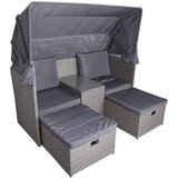 Garden Pleasure Siva vrtna lounge garnitura od umjetnog ratana za 2 Saint-Tropez - | shoptok.hr