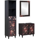  Set ormarića za kupaonicu s ladicama 3 pcs Čvrsto drvo manga | shoptok.hr