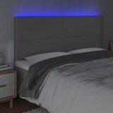  LED uzglavlje sivo 200x5x118/128 cm od umjetne kože | Eponuda.ba