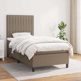  Box spring postelja z vzmetnico taupe 90x200 cm blago Cene