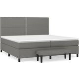 The Living Store Box spring postelja z vzmetnico temno siva 200x200 cm blago - Box Spring Postelja, (21519763) | Shoptok.si