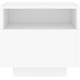  Noćni ormarić s LED svjetlima bijeli 40 x 39 x 37 cm | shoptok.hr
