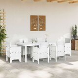  Vrtni Stol Bijeli 200x100x73 cm Poli Ratan | shoptok.hr