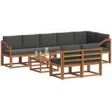  Set vanjskih sofa 9 kom. Prirodna i antracit | shoptok.hr