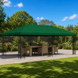 Paviljon s bočnim stranama 6 x 3 m Zelena Poliester i čelik 190 | shoptok.hr