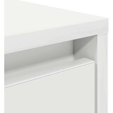 vidaXL Kavna mizica s predali bela 70,5x70x40 cm | Shoptok.si