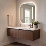 Skye_Decor Set kupatilskog ormarića sa umivaonikom i ogledalom, 2 dela, Braon Cene
