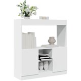 vidaXL Visoka omara bela 92x33x100 cm inženirski les Cene