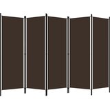 Sobna pregrada s 5 panela smeđa 250 x 180 cm | shoptok.hr