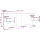  Uzglavlje za krevet s ormarićima boja hrasta konstruirano drvo | shoptok.hr