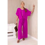 Kesi Women's blouse + trousers set - purple Cijene