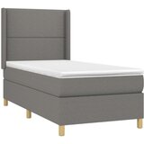  Box spring postelja z vzmetnico temno siva 100x200 cm blago, (20724645) | Shoptok.si