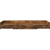  Krevetna konstrukcija s uzglavljem Dimljeni hrast 90 x 190 cm | shoptok.hr