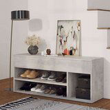  Klupa za cipele siva boja betona 105 x 30 x 45 cm od iverice | shoptok.hr