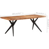  Blagovaonski stol 200 x 90 x 76 cm od masivnog drva bagrema | Eponuda.ba
