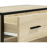 vidaXL Omarica za čevlje sonoma hrast 75x38x97,5 cm inž. les in kovina | Shoptok.si