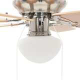  Ukrasni stropni ventilator sa svjetlom 82 cm svijetlosmeđi | shoptok.hr