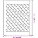  Vrata za ormarić rešetkasti dizajn 2 kom 49,5x61,5 cm borovina | shoptok.hr