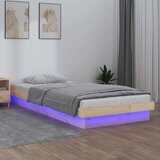  Posteljni okvir LED bel 90x190 cm trden les, (20904080) Cene