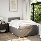 vidaXL Box spring postelja z vzmetnico taupe 120x190 cm blago, (21310552) | Shoptok.si