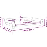 vidaXL Dječja fotelja ružičasta 100x50x26 cm baršunasta | shoptok.hr