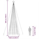 vidaXL Osvetljena novoletna jelka s konicami 1534 LED modra 500 cm | Shoptok.si