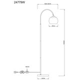 Globo 24779W - Stojeća lampa BENNO 1xE27/60W/230V, bela | Eponuda.com