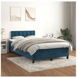 vidaXL spring krevet s madracem tamnoplavi 120 x 200 cm baršunasti | shoptok.hr