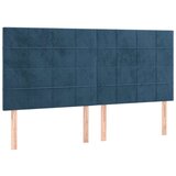  Posteljni okvir z vzglavjem temno moder 160x200 cm žamet, (20904385) | Shoptok.si